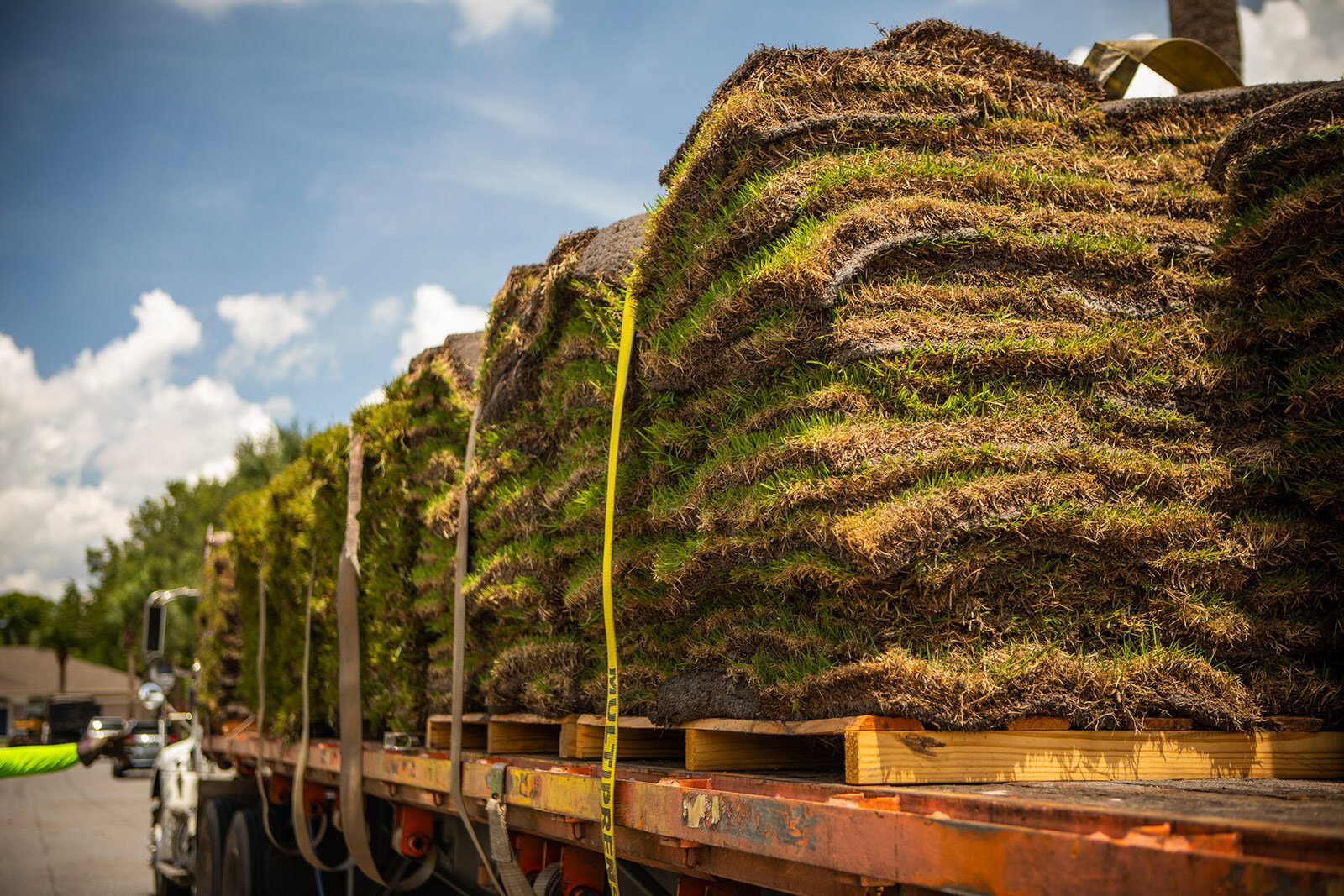 Sod delivery truck