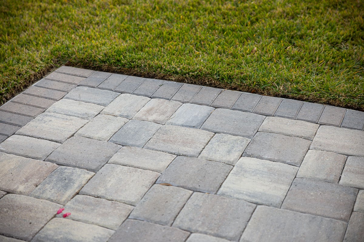 hardscape paver patio turf