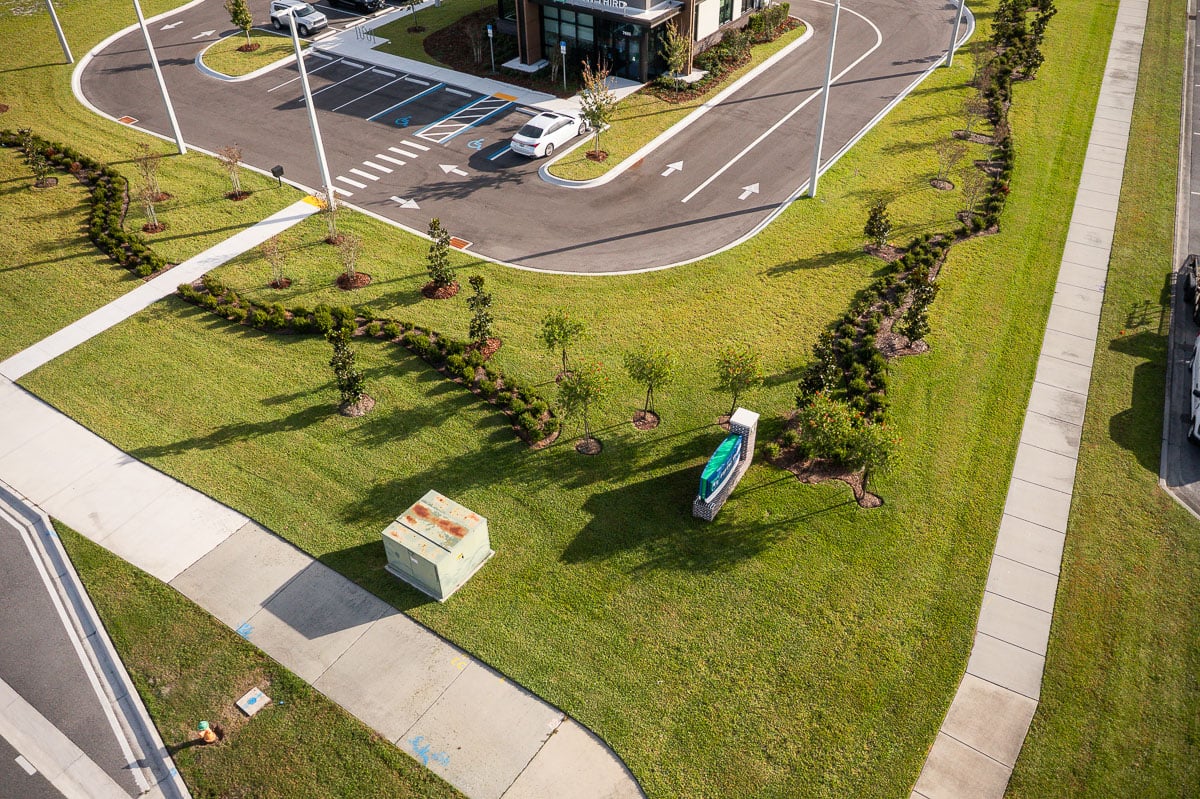 commercial retail aerial complete business park 5