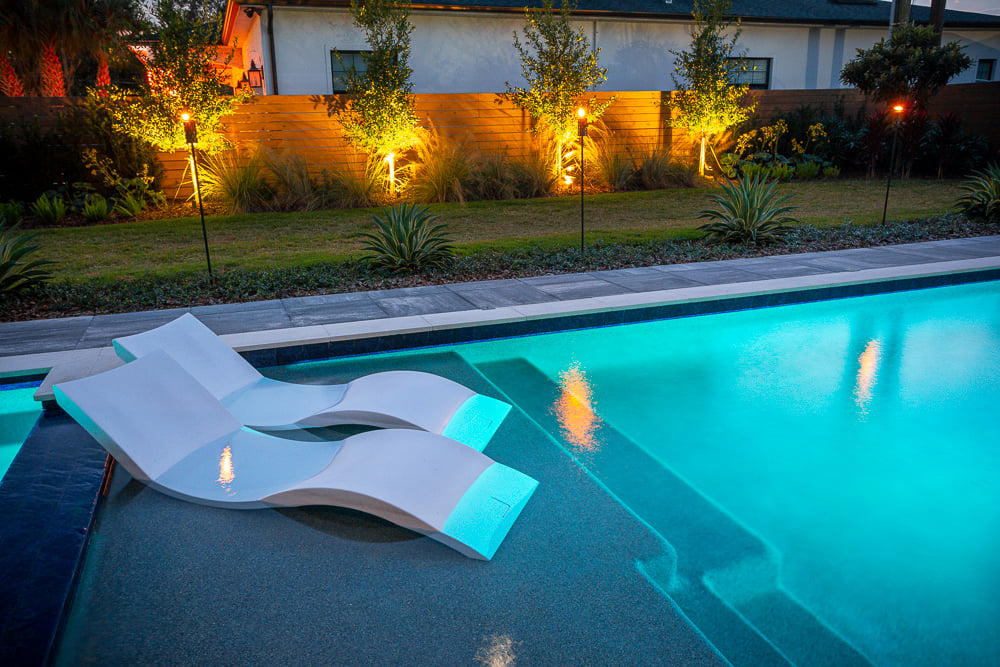 landscape lighting near pool