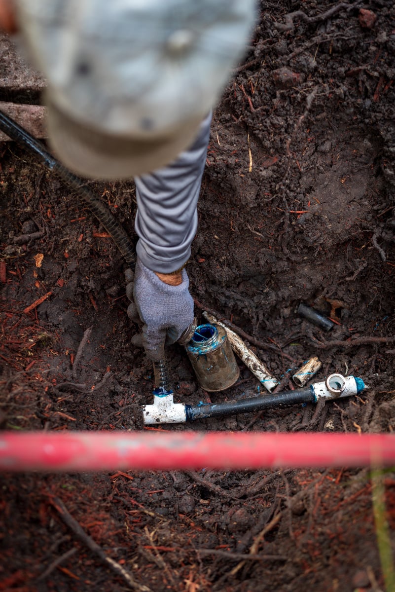 Sprinkler system repair