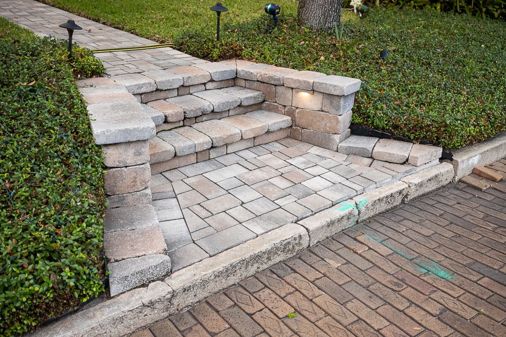 Paver Walkway, Steps, Landscape Lighting 1