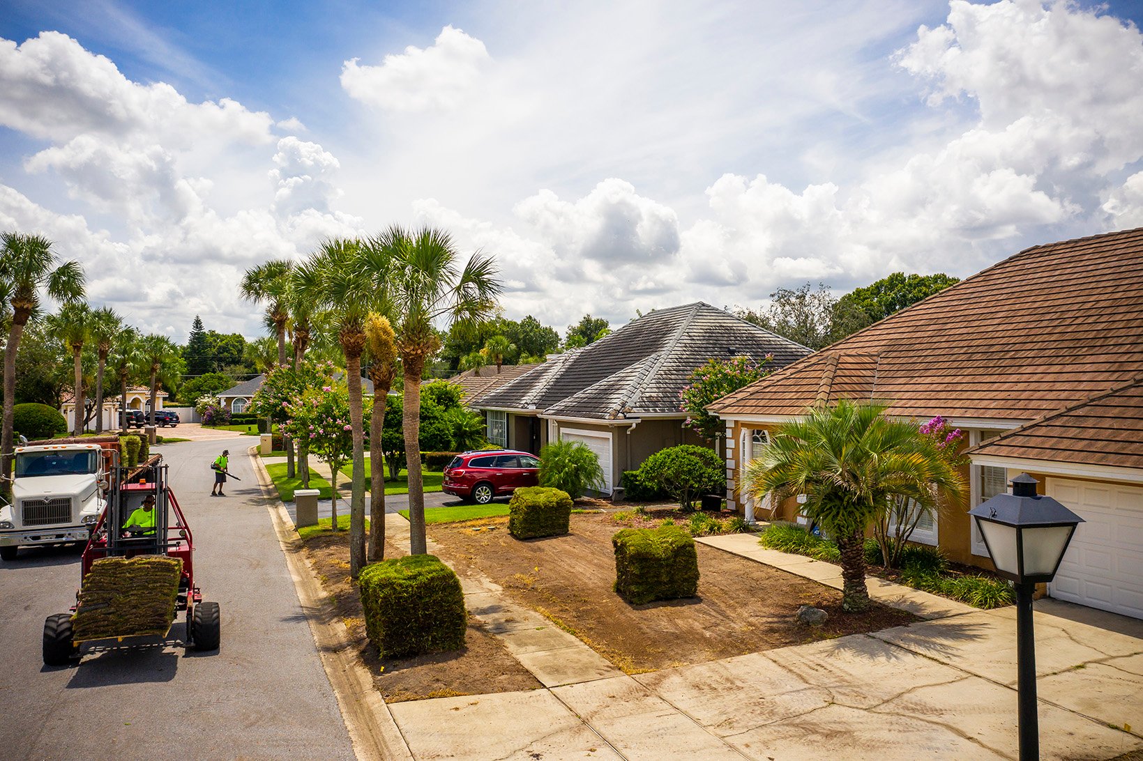 Ground Source installing sod in Orlando, FL