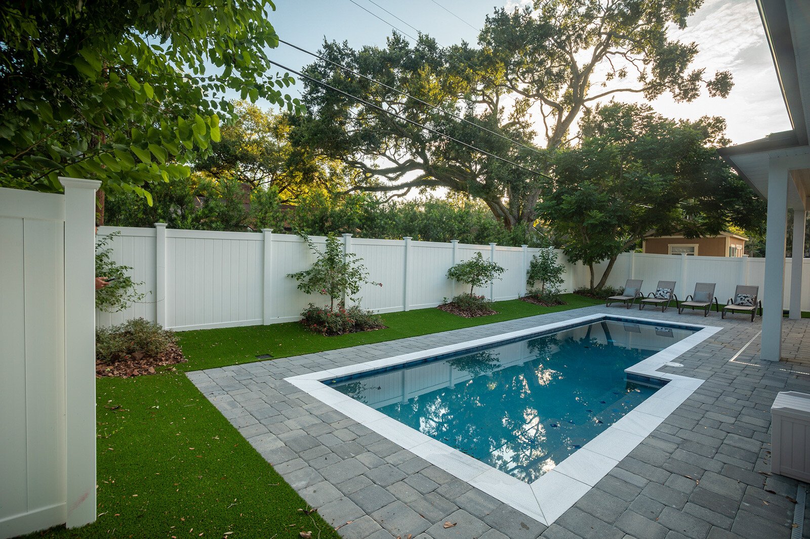 Small intimate pool and patio