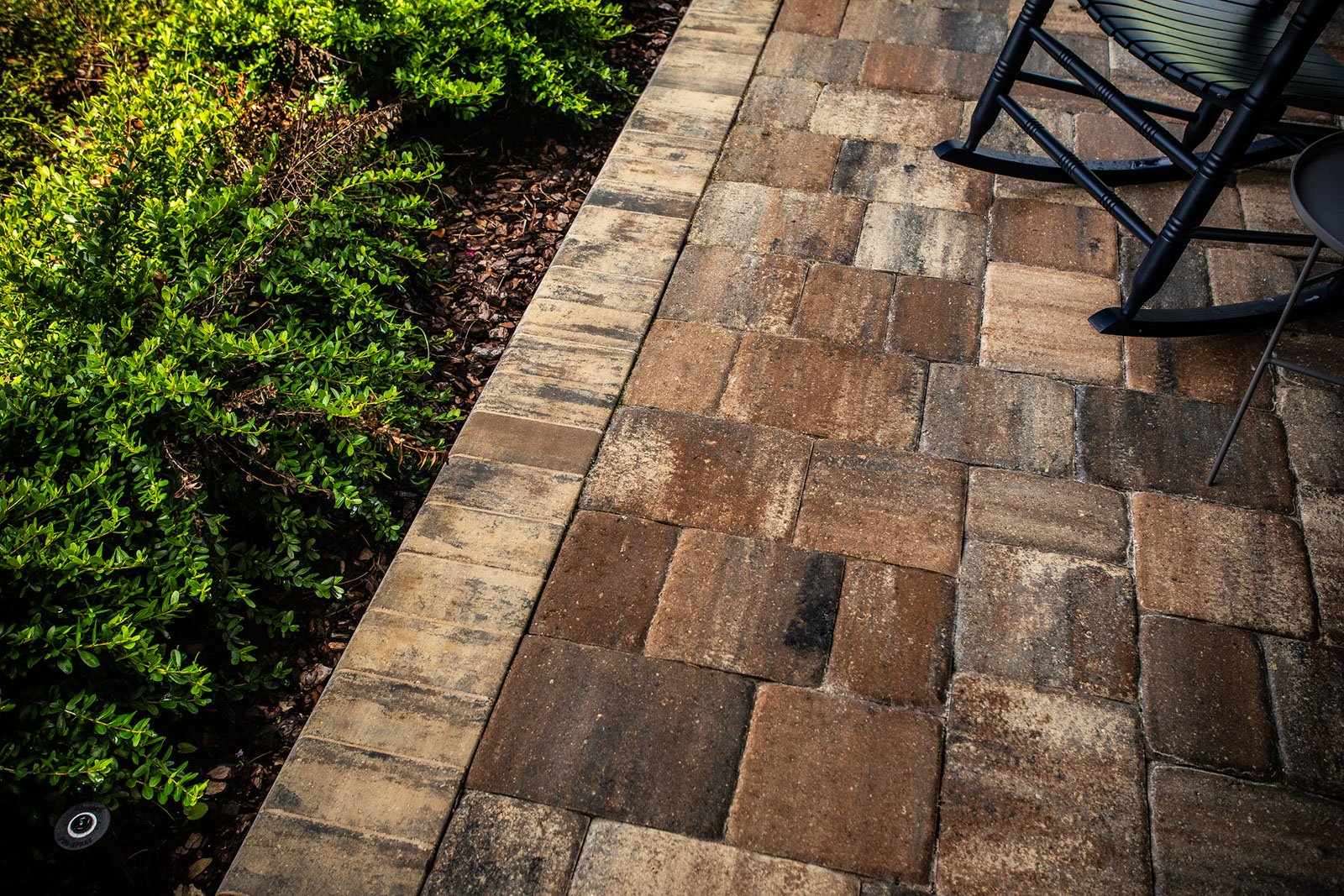 patio pavers near plantings