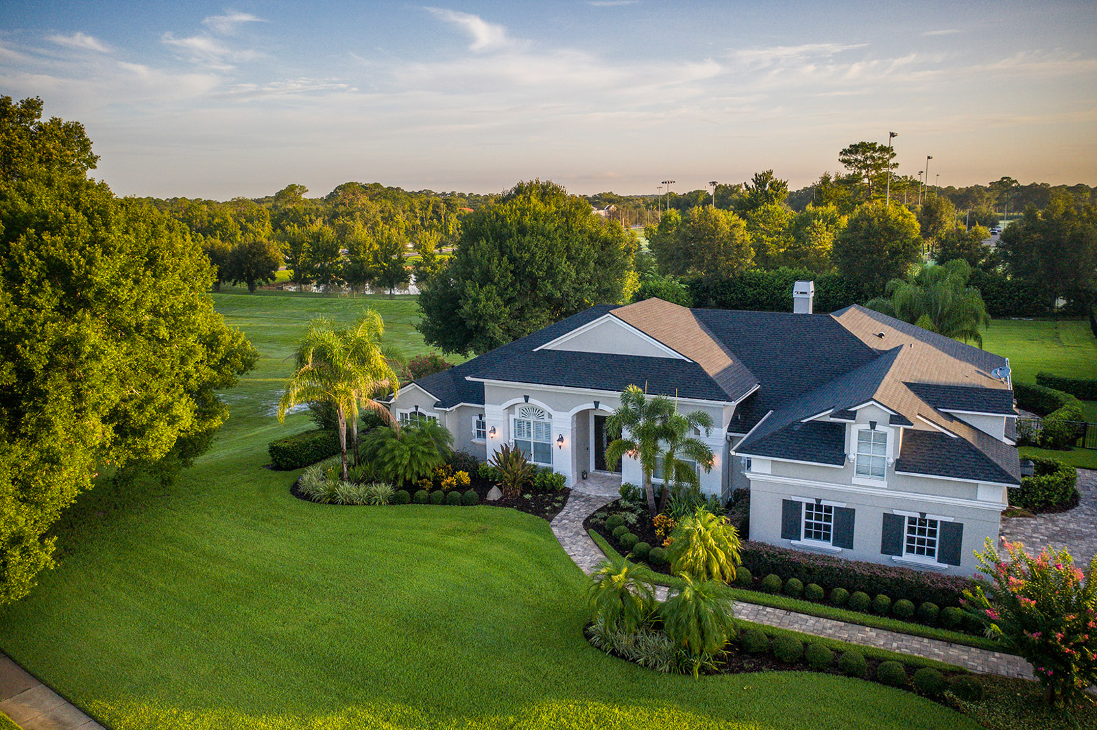 Landscape redesign at Windermere, Florida home